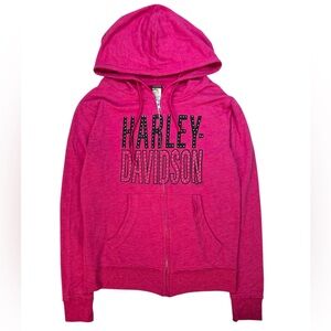 Harley-Davidson Fuchsia Zip-Up Hoodie